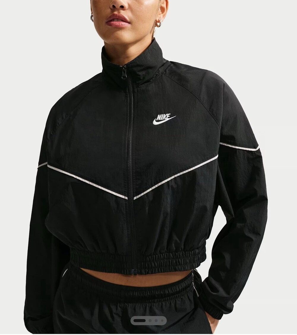 Nike Windrunner Women's Full Zip Cropped Windbreaker Jacket Swoosh XL